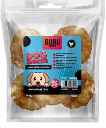 PS0049 BUBU PETS Куриное мясо на  сыромятных кольцах 10см, 500 г