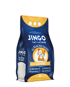Наполнитель комк, бентонит, JINGO 5 L JASMINE+COLOR GRANULES