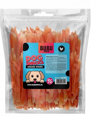 PS0002 BUBU PETS Мягкие куриные стрипсы, 500 г