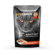 P3026 PROCHOICE ВЛ. КОРМ Д/ВЗР. КОШЕК,  ЛОСОСЬ/ПЕЧЕНЬ, 85 ГР/ПАУЧ