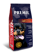 PREMIL Super Sport SuperPremium 15 кг  корм для взрослых , а также для беремен. и корм.собак.,Сербия